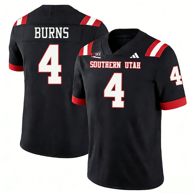 Southern Utah Thunderbirds #4 Will Burns College Football Jerseys,Uniforms Stitched-Black